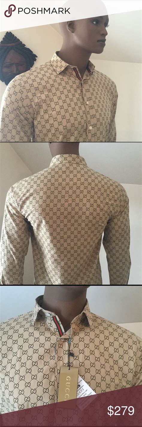 gucci men's button down shirts|Gucci button up.